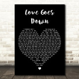 Plan B Love Goes Down Black Heart Decorative Wall Art Gift Song Lyric Print