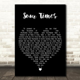 Portishead Sour Times Black Heart Decorative Wall Art Gift Song Lyric Print