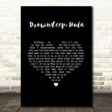 Maxwell Drowndeep Hula Black Heart Song Lyric Wall Art Print