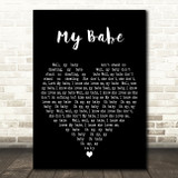 Elvis Presley My Babe Black Heart Decorative Wall Art Gift Song Lyric Print