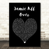 Mayday Parade Jamie All Over Black Heart Song Lyric Wall Art Print