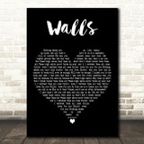 Louis Tomlinson Walls Black Heart Decorative Wall Art Gift Song Lyric Print
