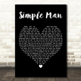Shinedown Simple Man Black Heart Decorative Wall Art Gift Song Lyric Print