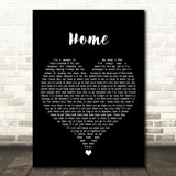 Gabrielle Aplin Home Black Heart Decorative Wall Art Gift Song Lyric Print