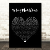 Nena 99 Luftballons Black Heart Decorative Wall Art Gift Song Lyric Print