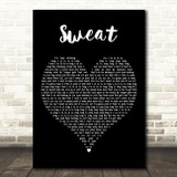 Inner Circle Sweat Black Heart Decorative Wall Art Gift Song Lyric Print