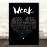 Skunk Anansie Weak Black Heart Decorative Wall Art Gift Song Lyric Print