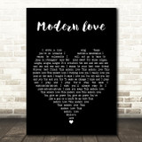 Idles Modern love Black Heart Decorative Wall Art Gift Song Lyric Print