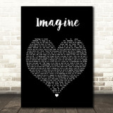 DJ IRONIK IMAGINE Black Heart Decorative Wall Art Gift Song Lyric Print