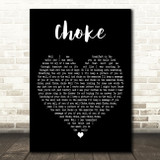 OneRepublic Choke Black Heart Decorative Wall Art Gift Song Lyric Print