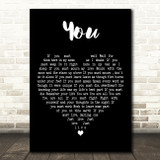 Keaton Henson You Black Heart Decorative Wall Art Gift Song Lyric Print