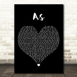 George Michael As Black Heart Decorative Wall Art Gift Song Lyric Print