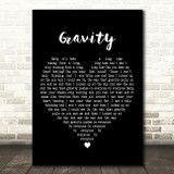 Coldplay Gravity Black Heart Decorative Wall Art Gift Song Lyric Print
