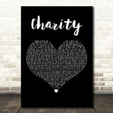 YUNGBLUD charity Black Heart Decorative Wall Art Gift Song Lyric Print