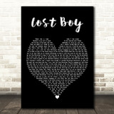 Ruth B Lost Boy Black Heart Decorative Wall Art Gift Song Lyric Print