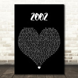 Anne-Marie 2002 Black Heart Decorative Wall Art Gift Song Lyric Print