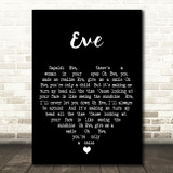 Jim Capaldi Eve Black Heart Decorative Wall Art Gift Song Lyric Print
