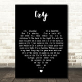 The Sundays Cry Black Heart Decorative Wall Art Gift Song Lyric Print