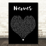 DPR IAN Nerves Black Heart Decorative Wall Art Gift Song Lyric Print