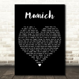 Editors Munich Black Heart Decorative Wall Art Gift Song Lyric Print