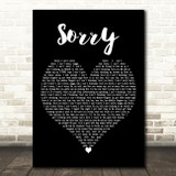 Beyoncé Sorry Black Heart Decorative Wall Art Gift Song Lyric Print