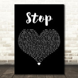 Erasure Stop Black Heart Decorative Wall Art Gift Song Lyric Print