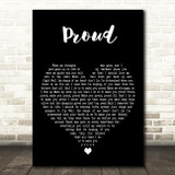 JLS Proud Black Heart Decorative Wall Art Gift Song Lyric Print