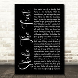 Tyler Childers & The Highwall Shake The Frost Black Script Decorative Wall Art Gift Song Lyric Print