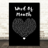Mike + The Mechanics Word Of Mouth Black Heart Song Lyric Wall Art Print