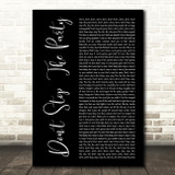 Dont stop the party Don't Stop The Party Black Script Decorative Wall Art Gift Song Lyric Print