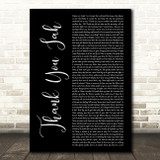 Vybz Kartel Thank You Jah (On And On) Black Script Decorative Wall Art Gift Song Lyric Print