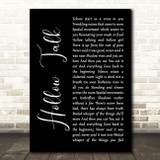 Choir of Young Believers Hollow Talk Black Script Decorative Wall Art Gift Song Lyric Print
