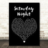 Misfits Saturday Night Black Heart Song Lyric Wall Art Print