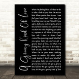 Phil Collins A Groovy Kind Of Love Black Script Decorative Wall Art Gift Song Lyric Print