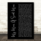 Millie Jackson My Man, A Sweet Man Black Script Decorative Wall Art Gift Song Lyric Print