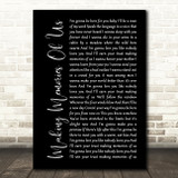 Keith Urban Making Memories Of Us Black Script Decorative Wall Art Gift Song Lyric Print