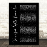 Lauryn Hill Bob Marley Turn Your Lights Down Low Black Script Wall Art Song Lyric Print
