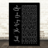 Barry White Just The Way You Are Black Script Decorative Wall Art Gift Song Lyric Print