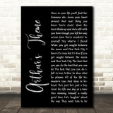 Christopher Cross Arthur's Theme Black Script Decorative Wall Art Gift Song Lyric Print