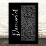 5 Seconds Of Summer Disconnected Black Script Decorative Wall Art Gift Song Lyric Print