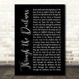 Tiger Army Through the Darkness Black Script Decorative Wall Art Gift Song Lyric Print