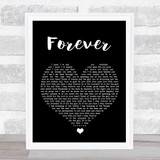 Mumford & Sons Forever Black Heart Song Lyric Wall Art Print