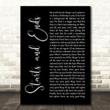 Hillsong United Starts And Ends Black Script Decorative Wall Art Gift Song Lyric Print