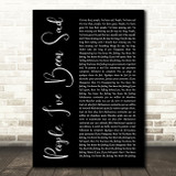 Christine and the Queens People, Ive Been Sad Black Script Wall Art Song Lyric Print