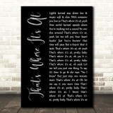Sam Cooke That's Where It's At Black Script Decorative Wall Art Gift Song Lyric Print