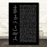 Joey Batey Toss A Coin To Your Witcher Black Script Decorative Gift Song Lyric Print