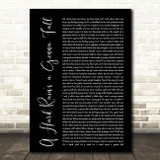 Bob Dylan A Hard Rain's a Gonna Fall Black Script Decorative Gift Song Lyric Print