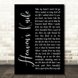 Josh Garrels Heaven's Knife Black Script Decorative Wall Art Gift Song Lyric Print