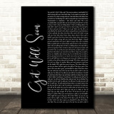 Ariana Grande get well soon Black Script Decorative Wall Art Gift Song Lyric Print