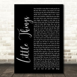 One Direction Little Things Black Script Decorative Wall Art Gift Song Lyric Print
